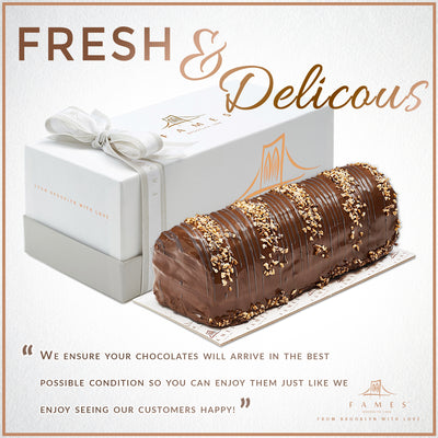 Fames Zebra Halva Dark Chocolate Log – Handcrafted With Deluxe Gift Box  Fames Chocolate