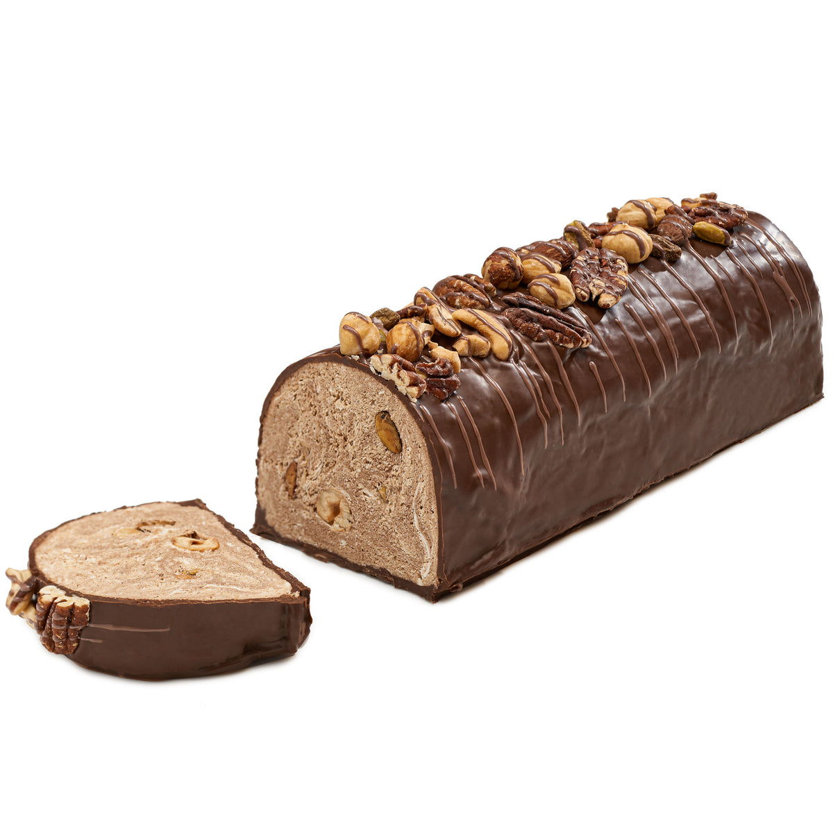 Chocolate  Nutty Halva Log  In Gift Box  Fames Chocolate