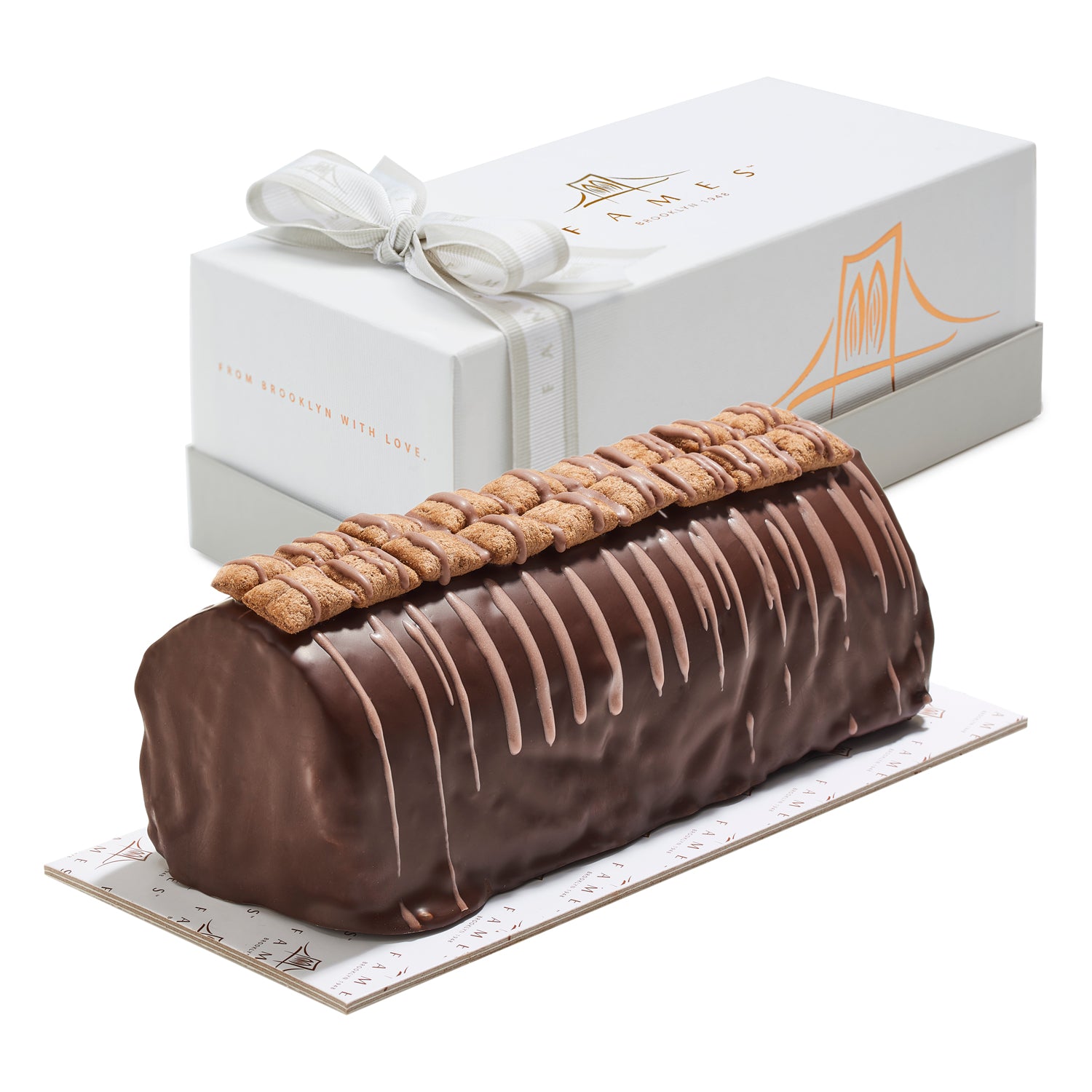 Crispy Chocolate Log In Gift Box  Fames Chocolate   