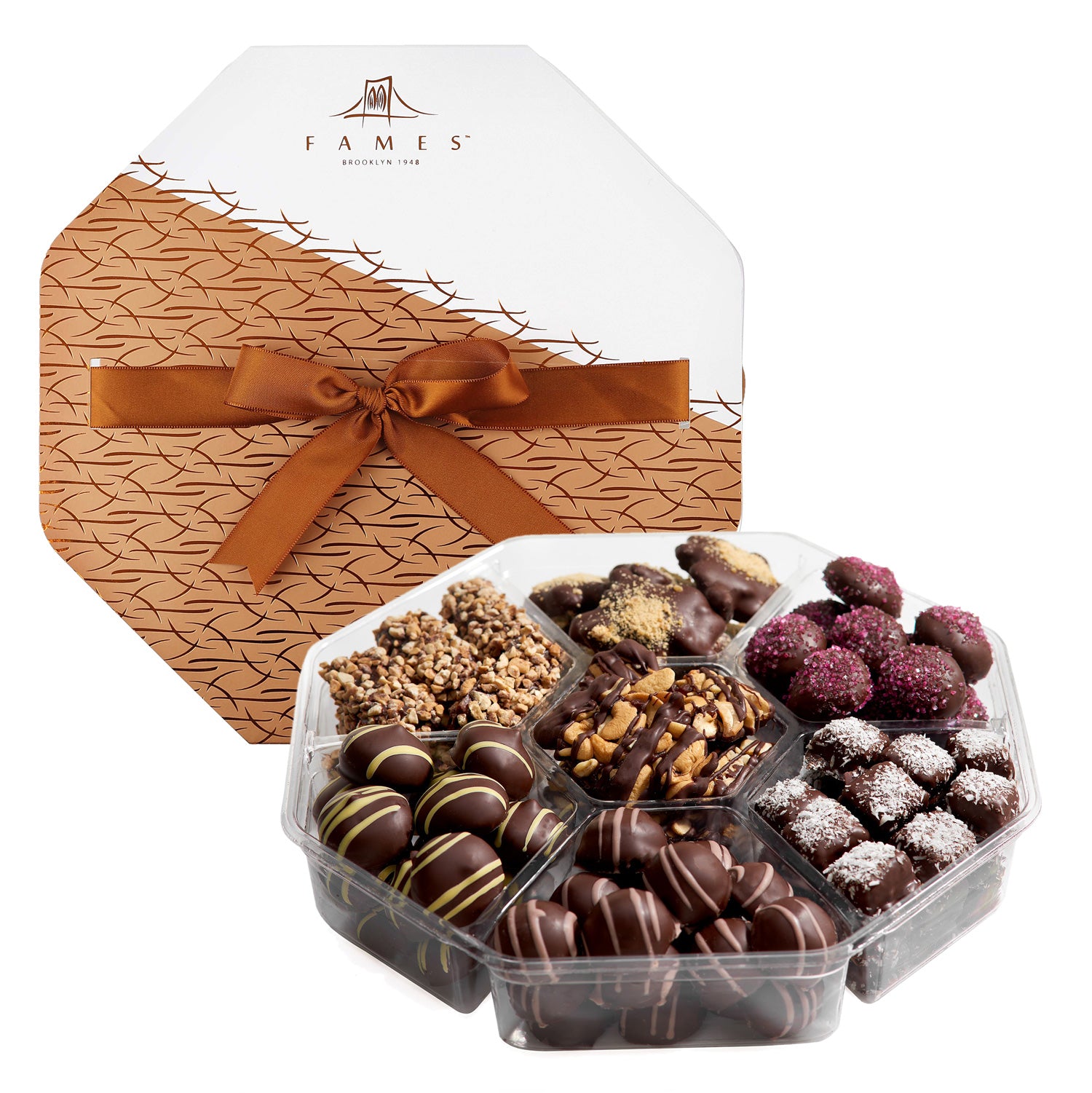 Fames Seventh Heaven Holiday Cashew Assortment, Kosher, Dairy Free.