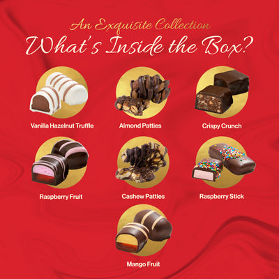 Fames Seventh Heaven Chocolate  Gift Assortment - Handcrafted Deluxe Chocolates, Kosher, Dairy Free.