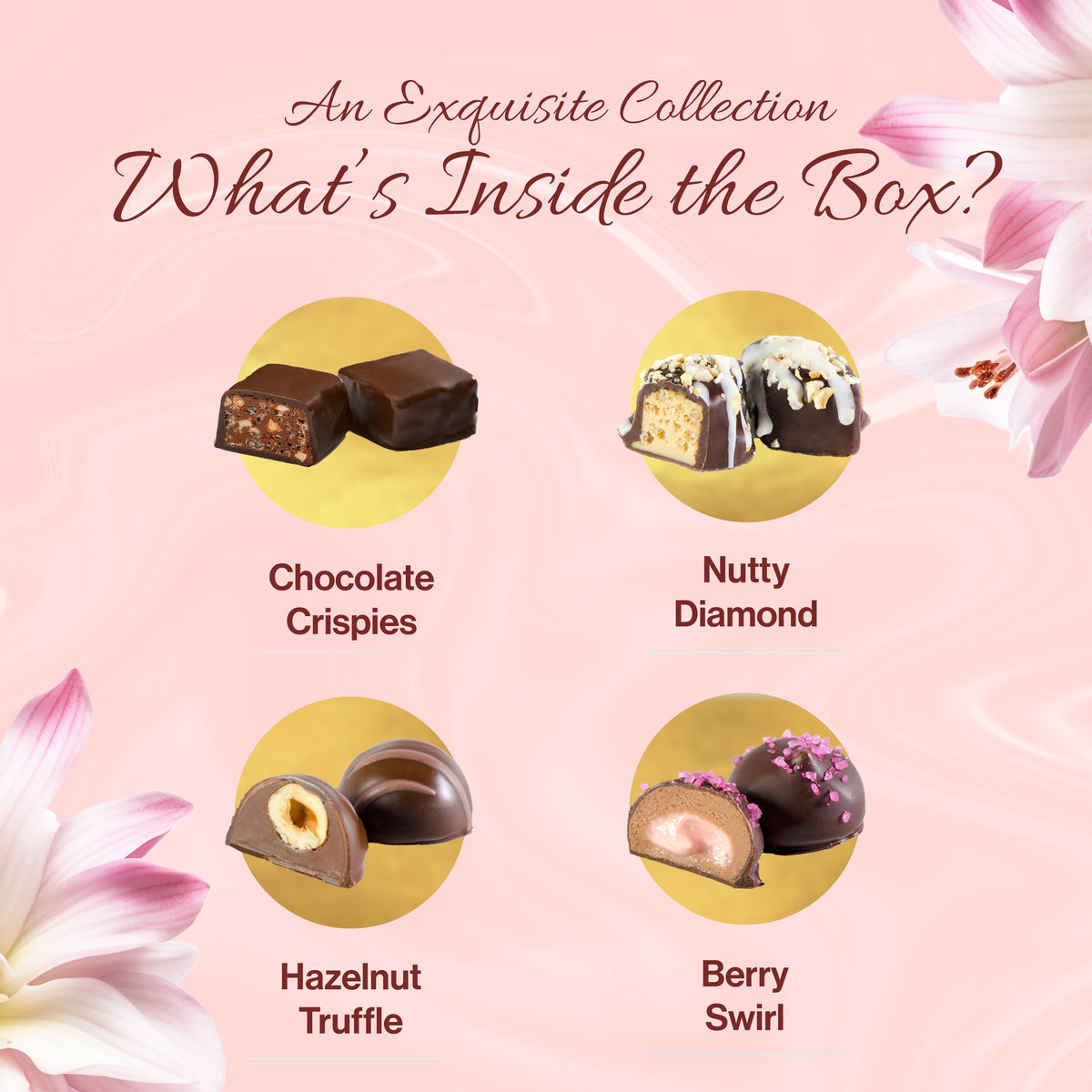 Mother&#39;s Day Chocolate Gift Box, 16 Count, Kosher, Dairy Free.