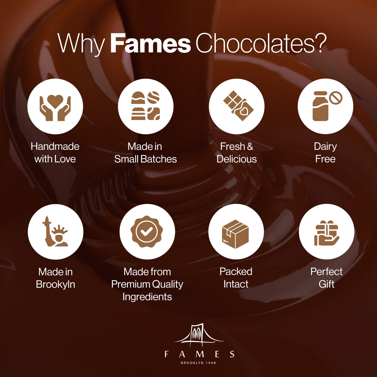 Fames Chocolatier - Seventh Heaven Assortment, Kosher, Dairy Free.