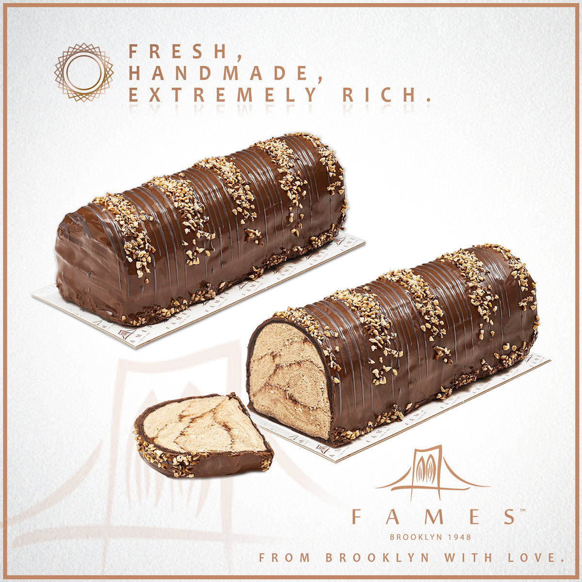 Fames Zebra Halva Dark Chocolate Log – Handcrafted With Deluxe Gift Box  Fames Chocolate   