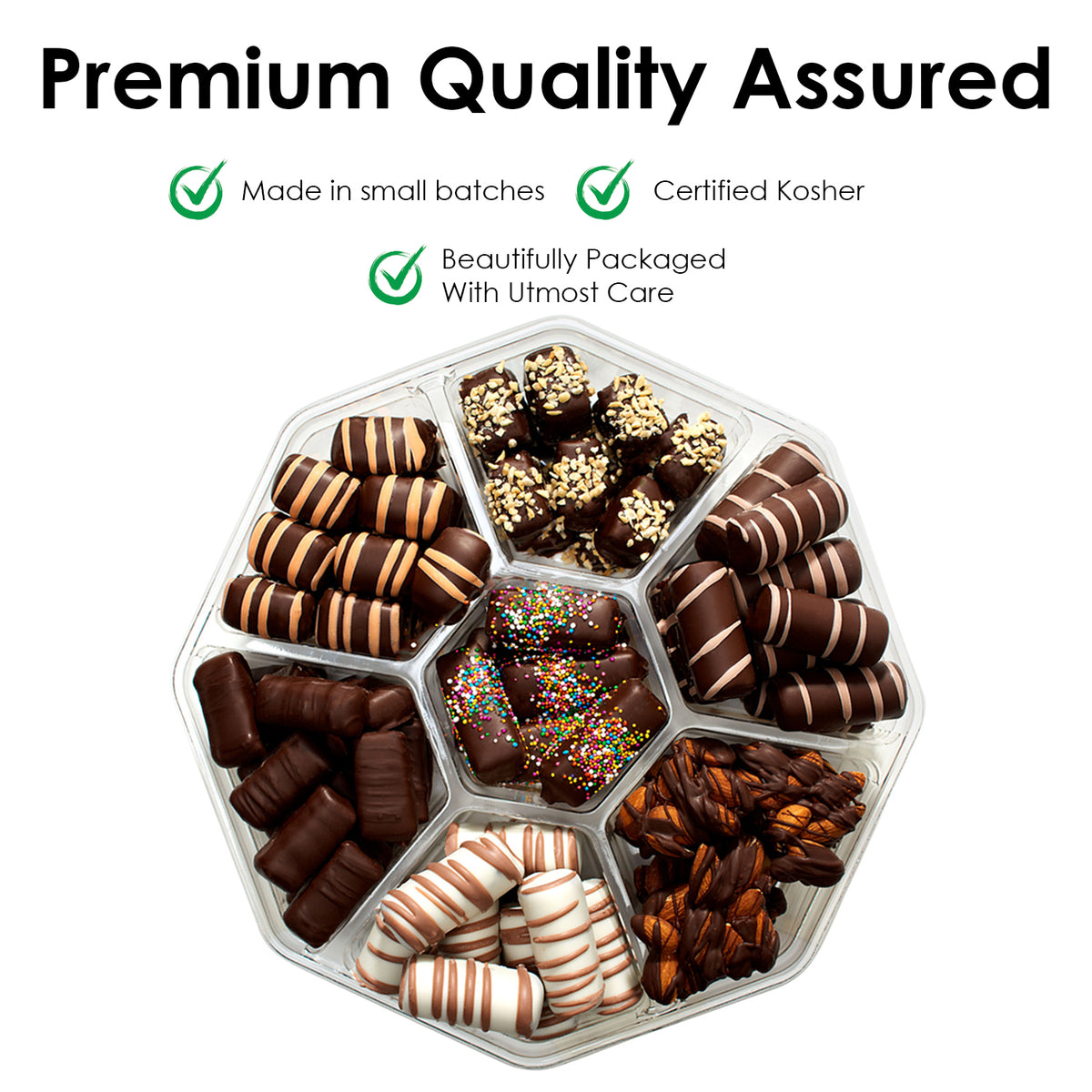 Valentine's Day Handcrafted Chocolate Gift Assortment - Kosher, Dairy Free  (1.75Lb)  Fames Chocolate