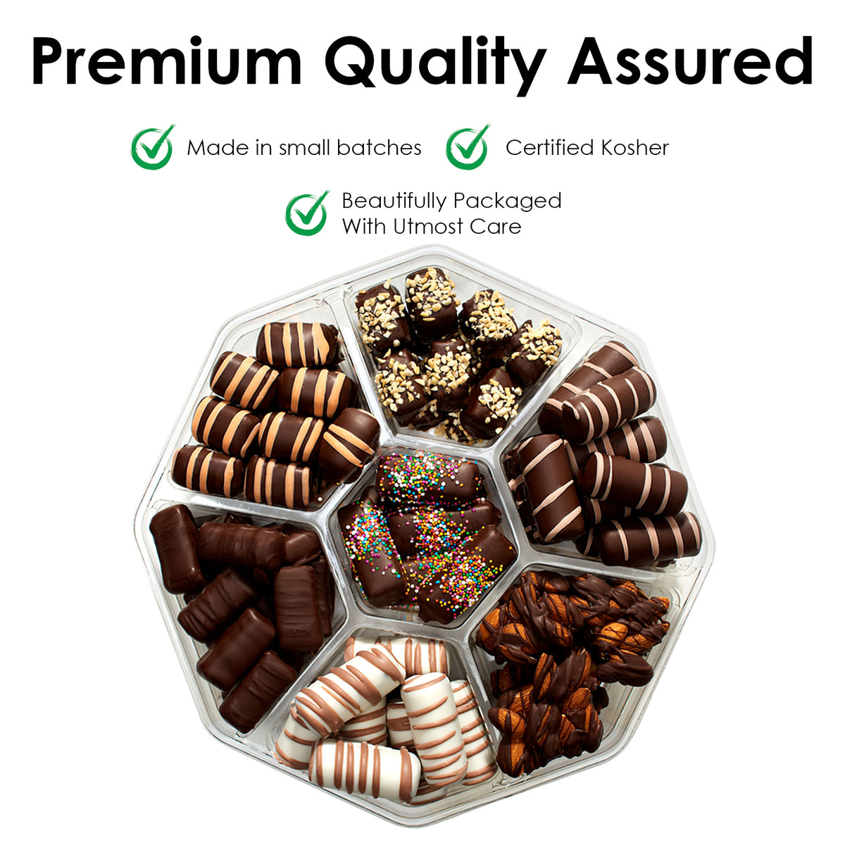 Valentine&#39;s Day Handcrafted Chocolate Gift Assortment - Kosher, Dairy Free  (1.75Lb)  Fames Chocolate   