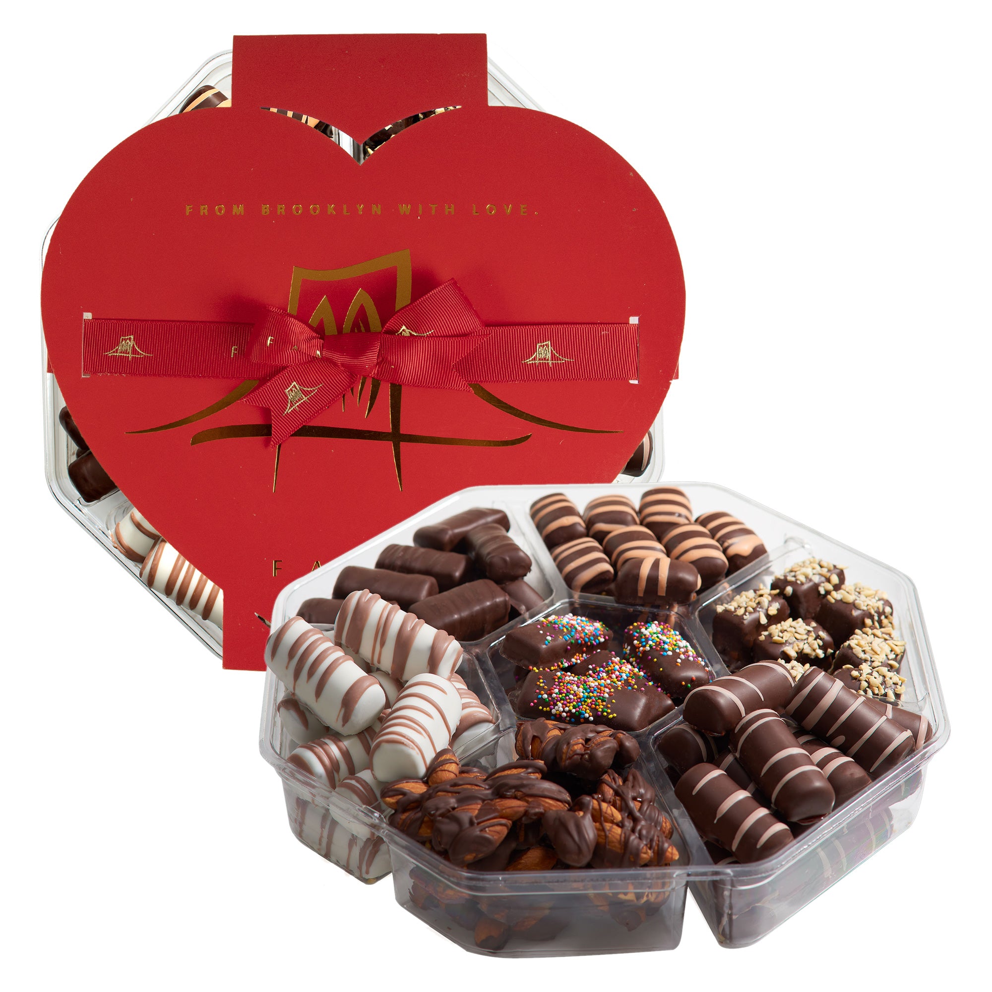 Valentine's Day Handcrafted Chocolate Gift Assortment - Kosher, Dairy Free  (1.75Lb)  Fames Chocolate   