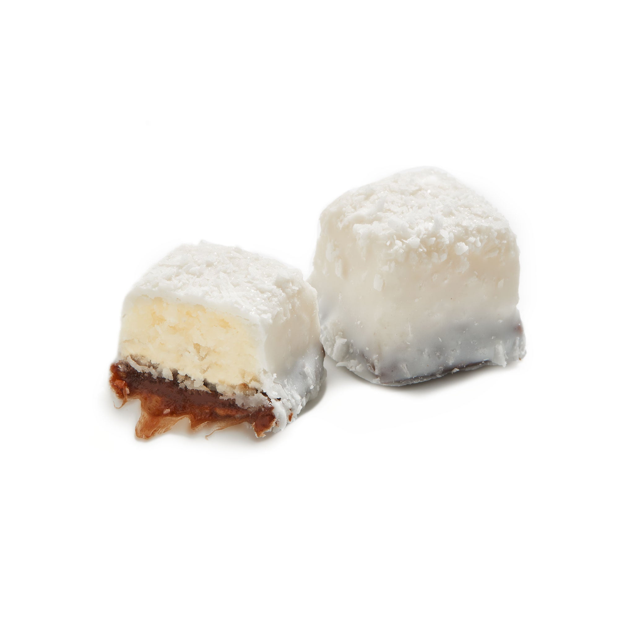 White Coconut Caramel, 1 Pound.  Fames Chocolate   