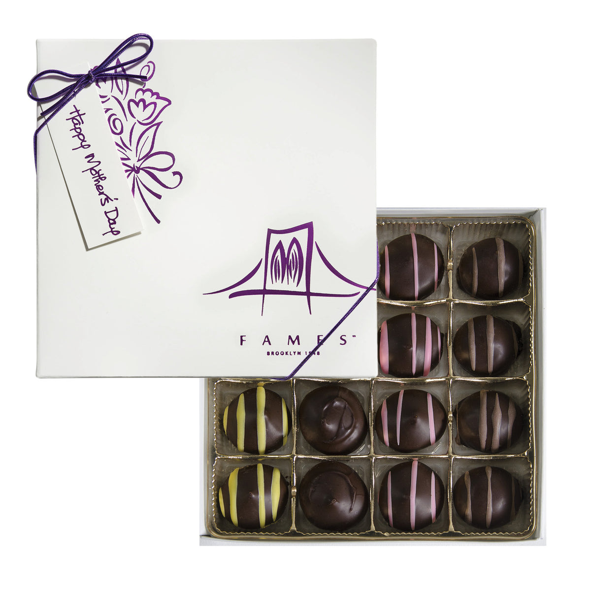 Mother's Day Chocolate Box Sweets -Kosher Dairy Free.  Fames Chocolate