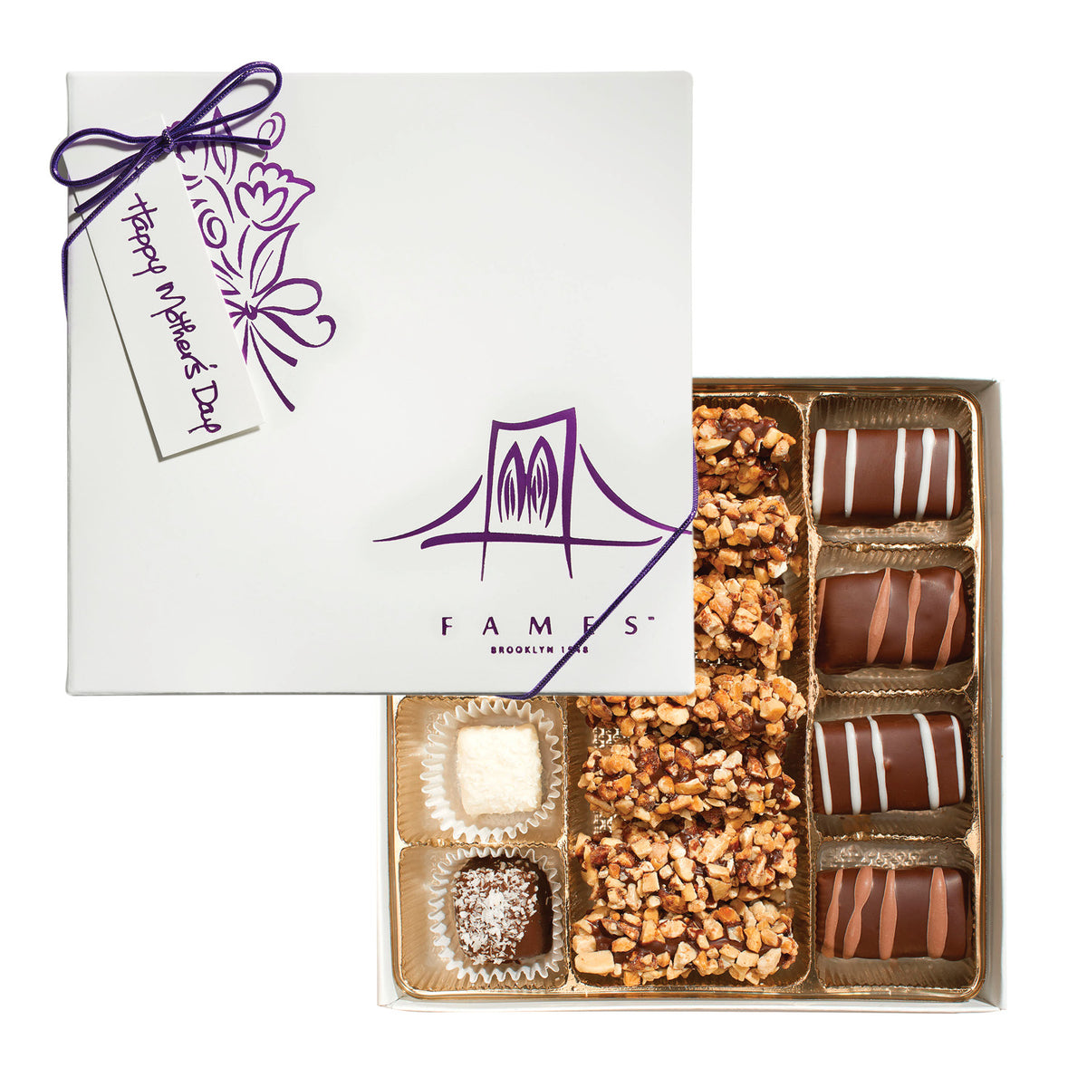 Chocolate Box for Mother's Day, Kosher Dairy free.  Fames Chocolate
