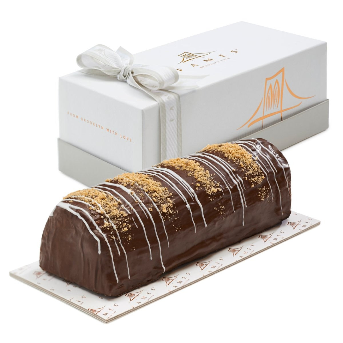Fames Chocolates Truffle Halva Chocolate Log In Gift Box, Kosher