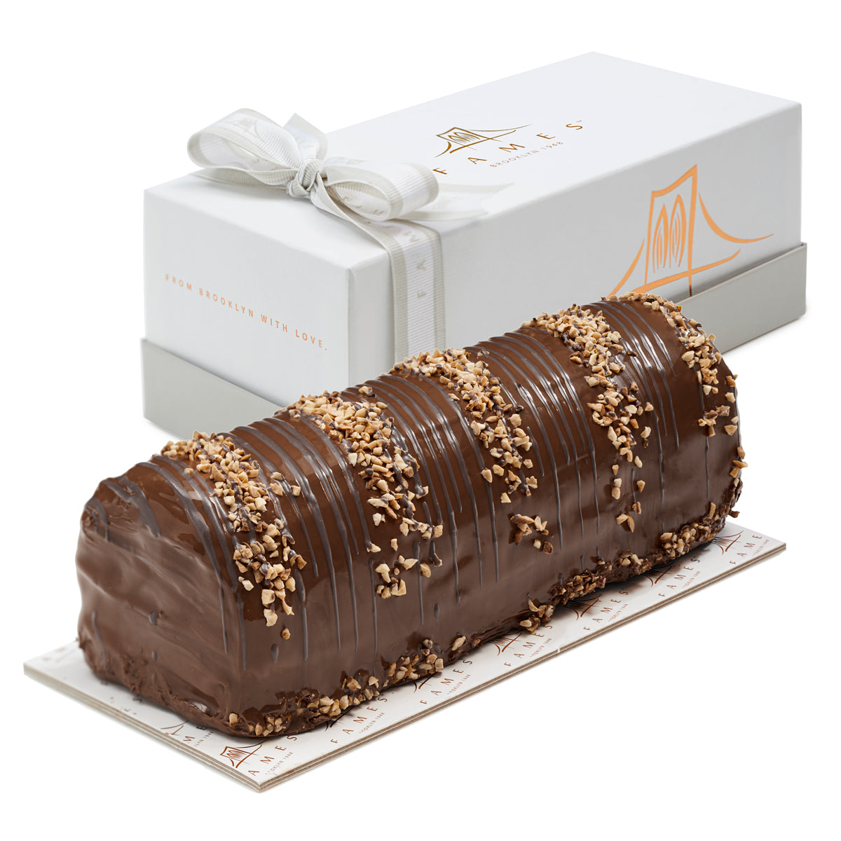 chocolate halva cake log