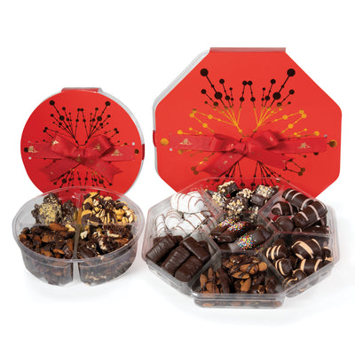 Gourmet Holiday Corporate Chocolates in Elegant Box, Kosher, Dairy Free.  Fames Chocolate