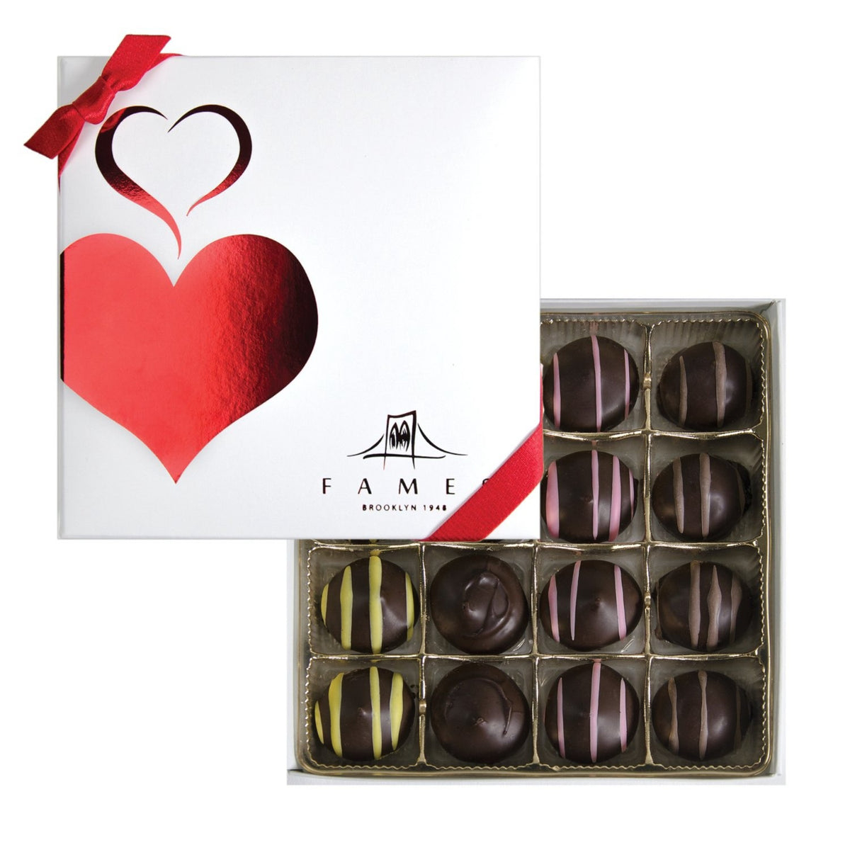 Small Chocolate Gift Box -16 Count, Kosher, Dairy Free.  Fames Chocolate