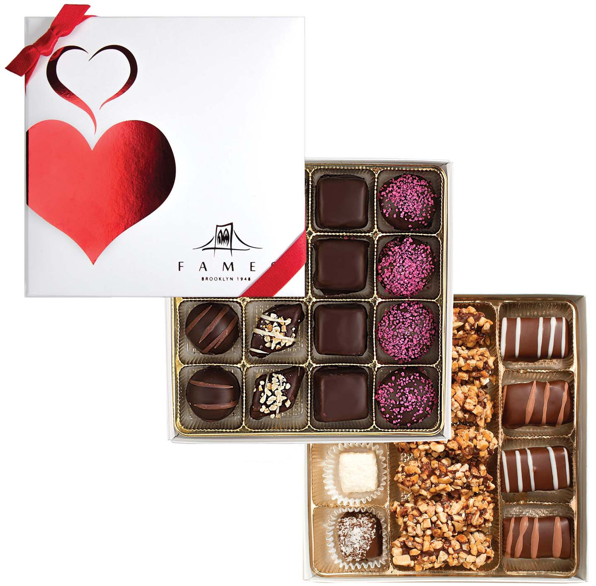 Gourmet Chocolate Gift Box, Kosher Dairy Free, 31Pc, Kosher, Dairy Free.  Fames Chocolate   