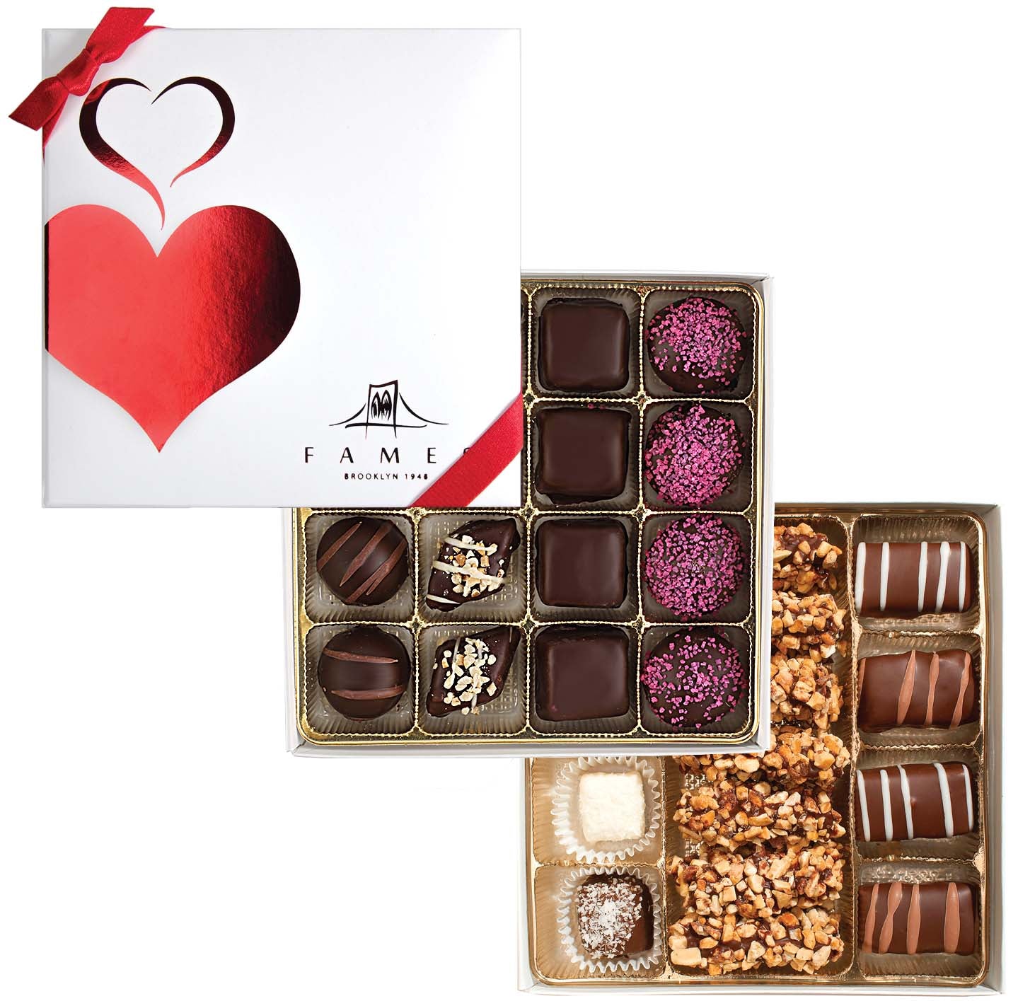 valentines day chocolate heart box