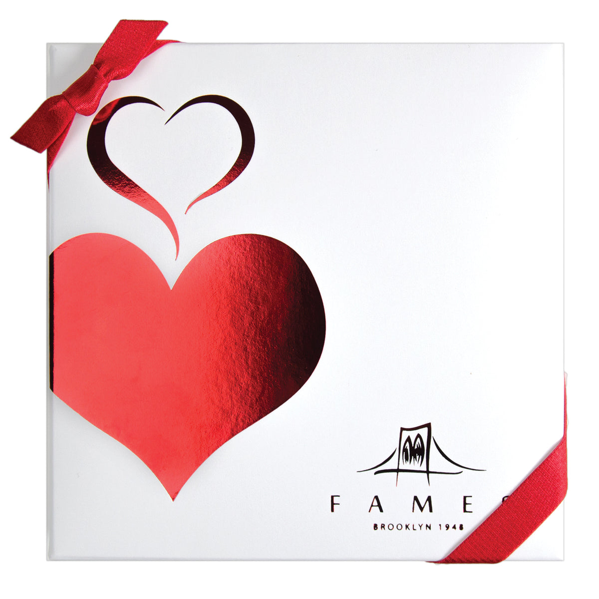 Valentine’s Day Chocolate Heart Gift Box, Handcrafted Chocolate Truffles, Kosher Dairy free.  Fames Chocolate